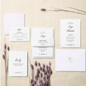 Simple Black & White Elegant Minimalist Wedding Save The Date