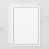 Simple black white elegant typography wedding  kaart (Achterkant)