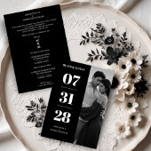 Simple Black & White Enchanting & Delicate Minimal Kaart