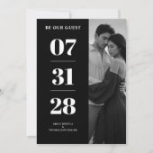 Simple Black & White Enchanting & Delicate Minimal Kaart (Voorkant)