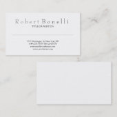 Simple Black White Grey Visitekaartje (Voorkant / Achterkant)