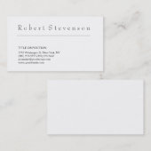 Simple Black White Grey Visitekaartje (Voorkant / Achterkant)