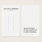 Simple Black White Hair Clip Display Kaart (Voorkant /achterkant)