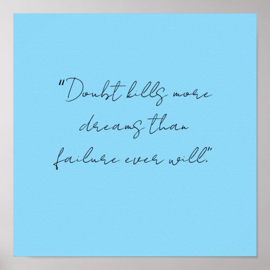 simple black white hand written quote art poster (Voorkant)