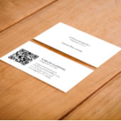 Simple Black & White Immigration Attorney QR code Visitekaartje