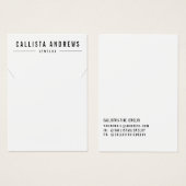 Simple Black White Ketting Display Kaart (Voorkant /achterkant)