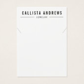 Simple Black White Ketting Display Kaart (Voorkant)