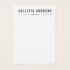 Simple Black White Ketting Display Kaart