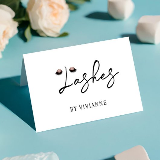 Simple Black White Lash-Visitekaartje Visitekaartje