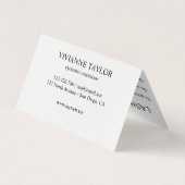 Simple Black White Lash-Visitekaartje Visitekaartje (Achterkant)