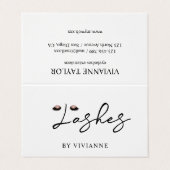 Simple Black White Lash-Visitekaartje Visitekaartje (Buitenkant ongevouwen)