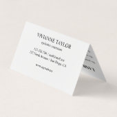 Simple Black White Lash-Visitekaartje Visitekaartje (Achterkant)