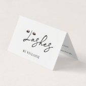 Simple Black White Lash-Visitekaartje Visitekaartje (Voorkant)