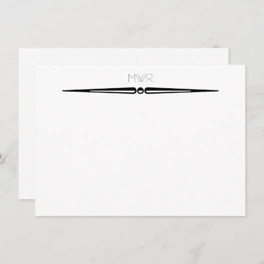 Simple Black White Line Border Name Business Manne Notitiekaartje (Voorkant / Achterkant)