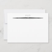 Simple Black White Line Border Name Business Manne Notitiekaartje (Voorkant)