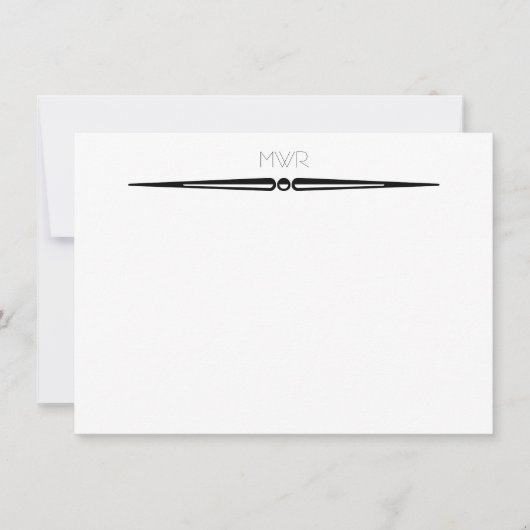 Simple Black White Line Border Name Business Manne Notitiekaartje (Voorkant)