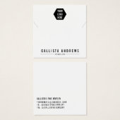Simple Black White Logo Ketting Display Kaart (Voorkant /achterkant)