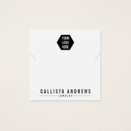 Simple Black White Logo Ketting Display Kaart