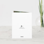 Simple Black & White Monogram Heart Tree Wedding Bedankkaart (Achterkant)