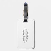 Simple Black White Mrs Last Name Pas getrouwd Brid Bagagelabel (Achterkant verticaal)