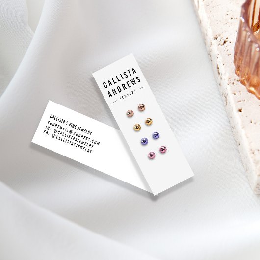 Simple Black White Multiple Earring Display Kaart