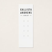 Simple Black White Multiple Earring Display Kaart (Voorkant)