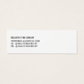 Simple Black White Multiple Earring Display Kaart (Achterkant)