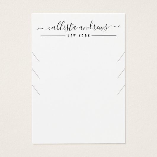 Simple Black White Multiple Ketting Display Kaart (Voorkant)