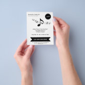 Simple, Black & White Music Teacher Flyer (Hand)