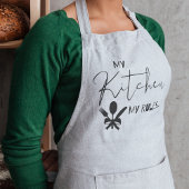 Simple Black White MY KITCHEN MY REGLEMENT Schort