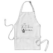 Simple Black White MY KITCHEN MY REGLEMENT Schort (Voorkant)