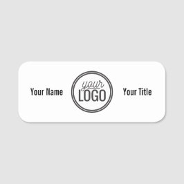 Simple Black & White Name & Logo Professional Naamplaatje