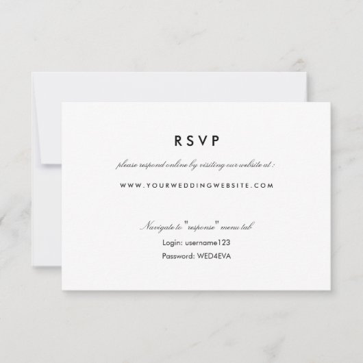 Simple Black & White Online Response Website Kaart (Voorkant)