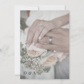 Simple Black & White Overlay Photo Wedding Kaart (Achterkant)