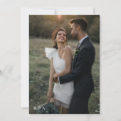 Simple Black & White Overlay Photo Wedding Kaart (Achterkant)