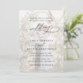 Simple Black & White Overlay Photo Wedding Kaart (Staand voorkant)