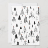 Simple Black White Photo Merry-kerstboom Feestdagenkaart (Achterkant)