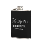 Simple Black White PRIEST PASTOR CLERGY - Aangepas Heupfles (Links)