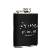 Simple Black White PRIEST PASTOR CLERGY - Aangepas Heupfles (Rechts)