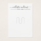 Simple Black White Script Brooch Display Kaart (Voorkant)