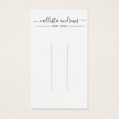 Simple Black White Script Hair Clip Display Kaart (Voorkant)
