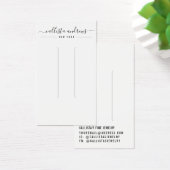 Simple Black White Script Hair Clip Display Kaart (Bureau)