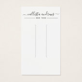 Simple Black White Script Hair Clip Display Kaart (Voorkant)