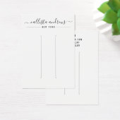 Simple Black White Script Hair Clip Display Kaart (Bureau)
