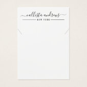 Simple Black White Script Ketting Display Kaart (Voorkant)