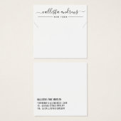 Simple Black White Script Ketting Display Kaart (Voorkant /achterkant)