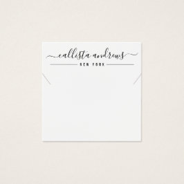 Simple Black White Script Ketting Display Kaart