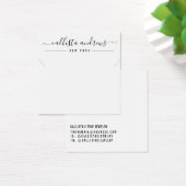 Simple Black White Script Ketting Display Kaart (Bureau)