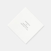Simple Black White Simple Monogram Weddenschap Nap Servet (Hoek)