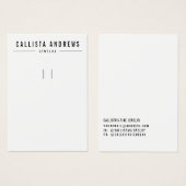 Simple Black White Sleutelhanger Display Kaart (Voorkant /achterkant)